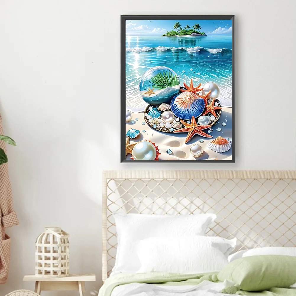 Diamond Painting - Partial Special Shaped Drill - Seashell(Canvas|30*40cm)