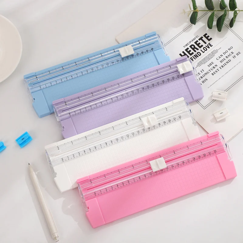 Cobee Mini Paper Cutter Slider Paper Trimmer 11 Inches With Multifunctional  Hard Plastic Rule A5 Blue: Buy Online at Best Price in UAE 
