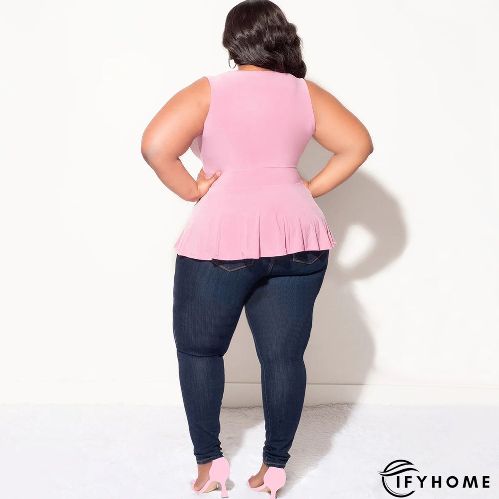 Solid Color V Neck Sleeveless Tie Fashion Summer T-Shirt Top | IFYHOME