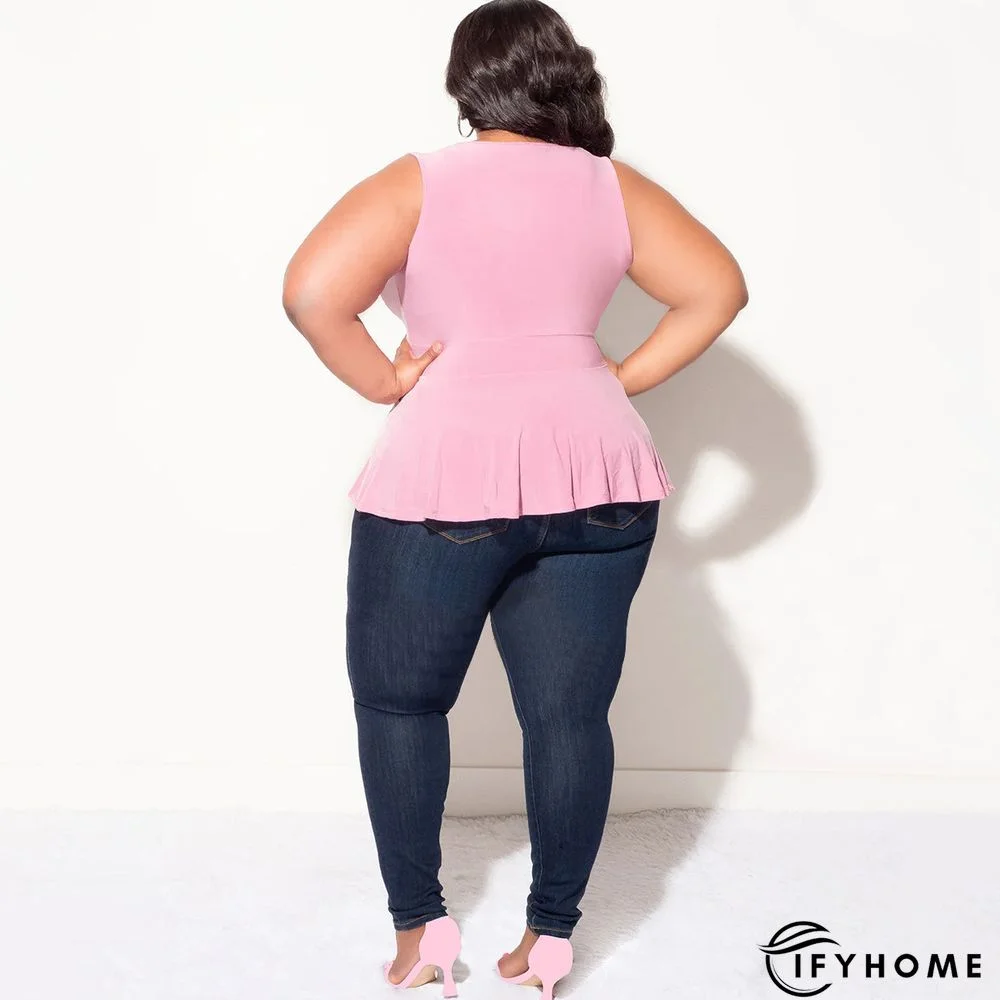 Solid Color V Neck Sleeveless Tie Fashion Summer T-Shirt Top | IFYHOME