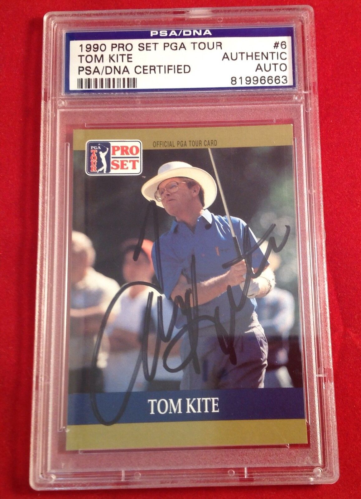 Tom Kite Signed 1990 Pro Set Card Slabbed PSA/DNA #81996663