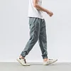 Gioiacombo&trade; Pantaloni harem da uomo in lino stile casual