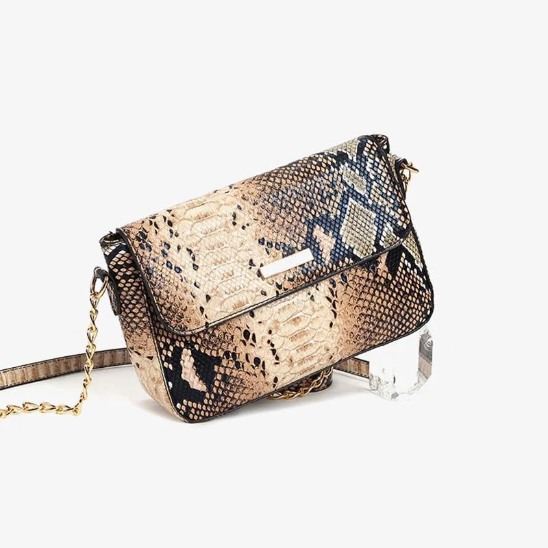 Snakeskin Print Women Shoulder Bags