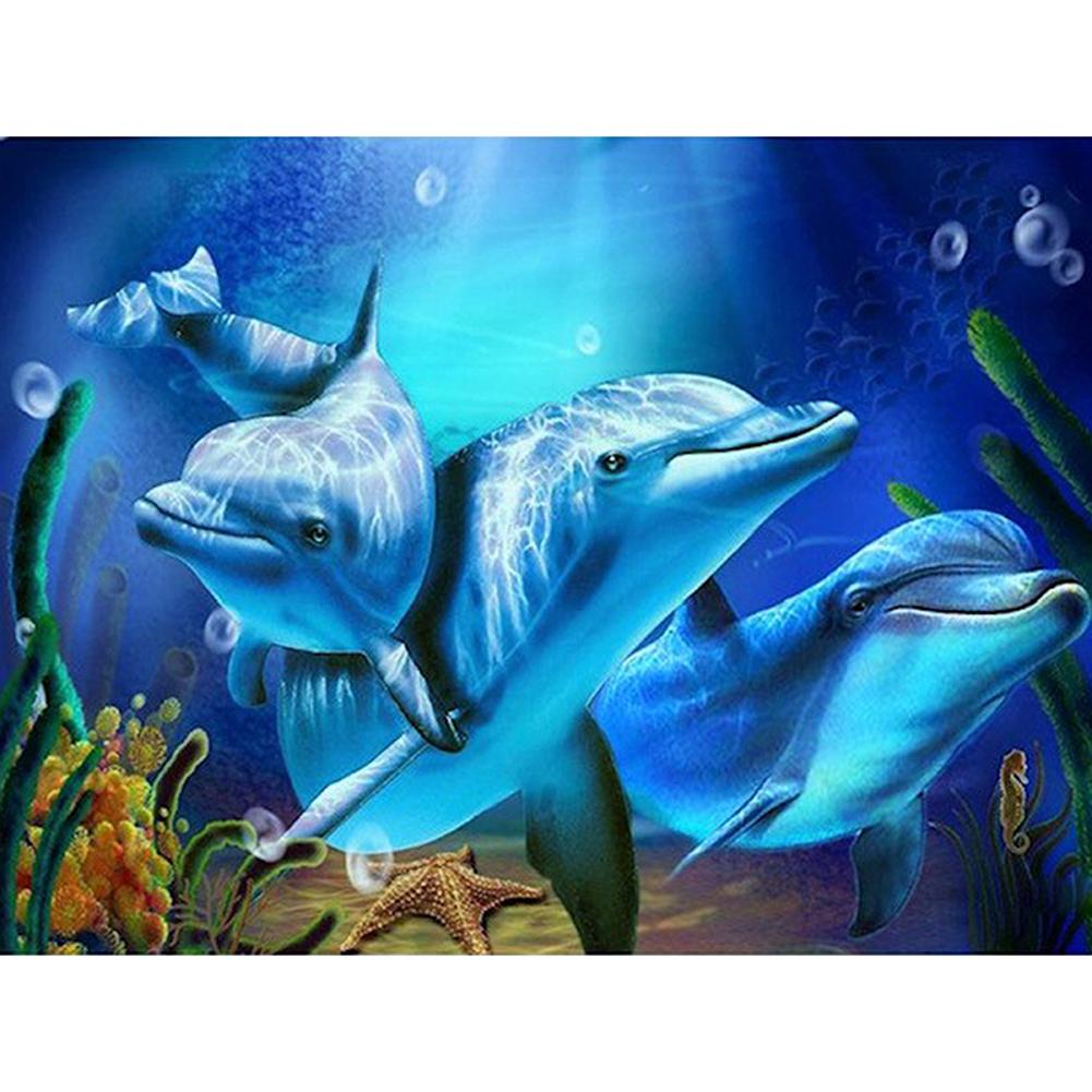 

Dolphin-Round Drill Diamond Painting-40*30CM, 501 Original