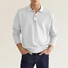 Polo Homme D&eacute;contract&eacute; &agrave; Col en V et Manches Longues