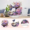 2D Flat Acrylic Stitch Machine Flower DIY Desktop Diamond Art Kits for Adults