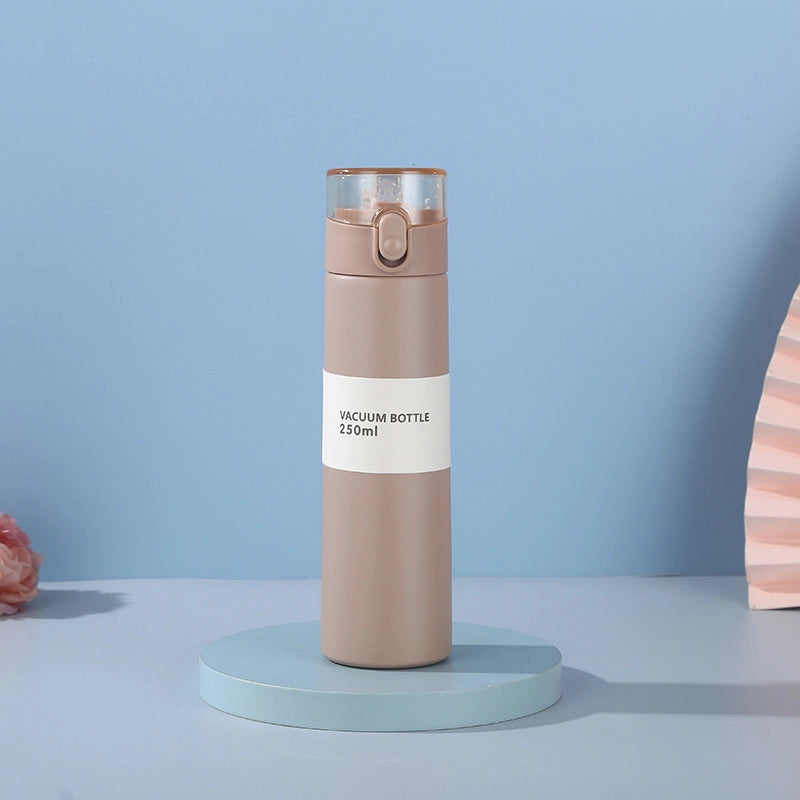 Straw Mini Pocket Cup 304 Stainless Steel Children’s Thermos Cup Cute Portable Straight Body Bounce Cover Water Cup