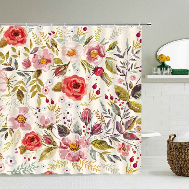 

Shower Curtain – European Flowers-180*180cm, 501 Original