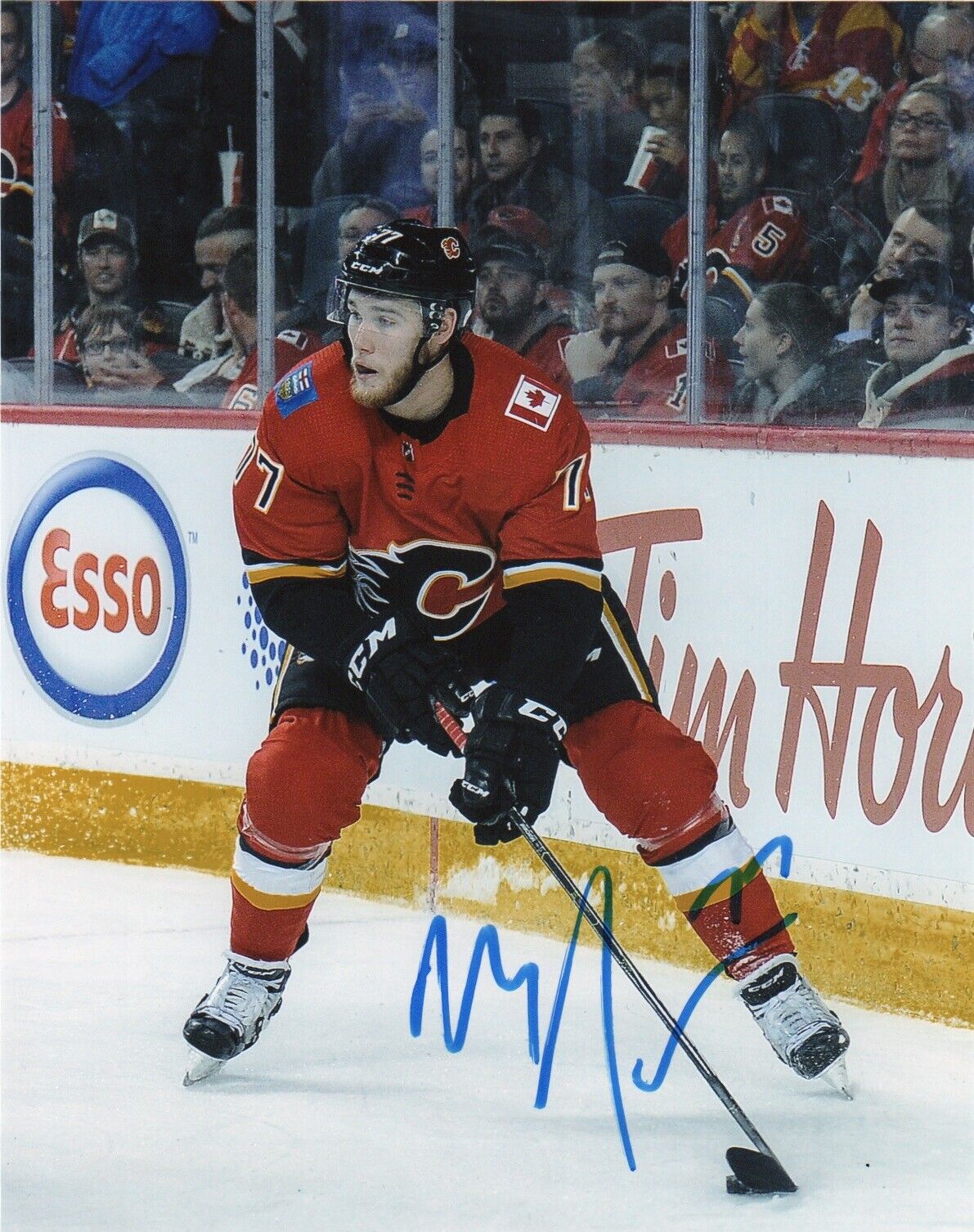 Calgary Flames Mark Jankowski Signed Autographed 8x10 Photo Poster painting COA G