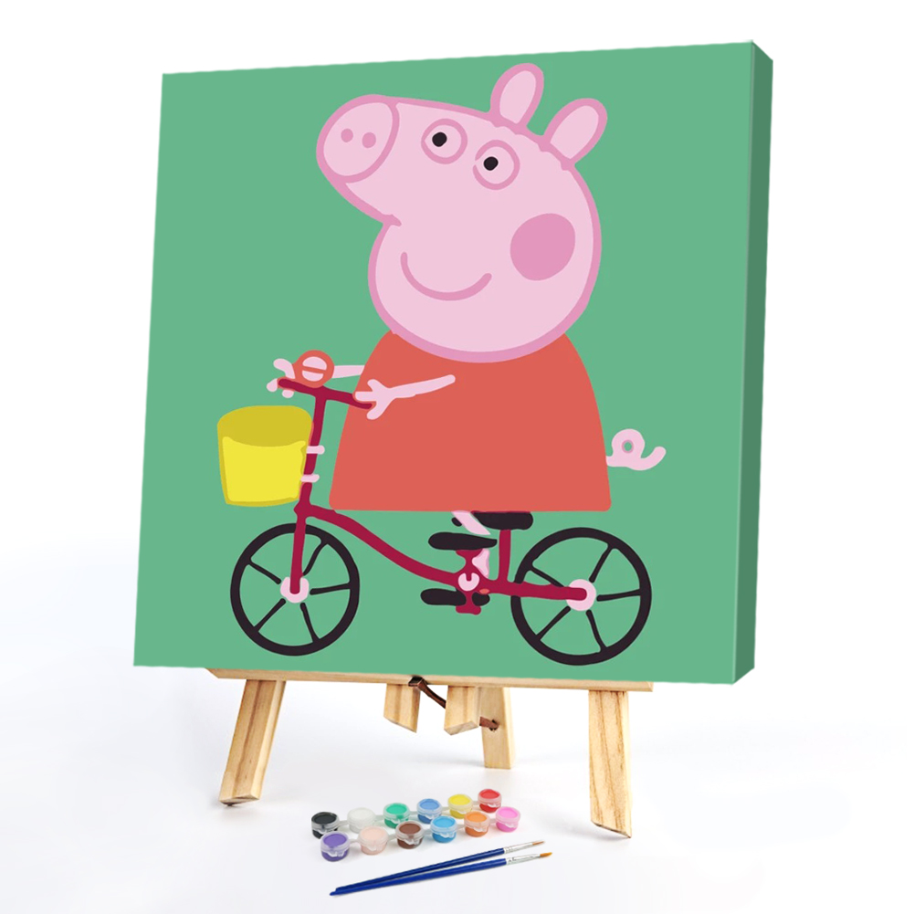

20*20CM - Paint By Numbers - Cartoon Pig, 501 Original
