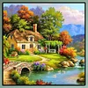 Entspannendes Dorf - Rund Diamant Malerei 30*30CM