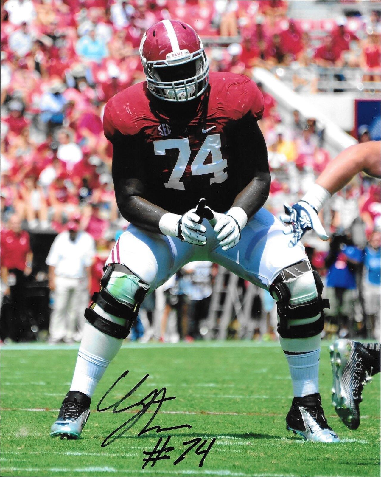 CAM ROBINSON HAND SIGNED ALABAMA CRIMSON TIDE 8X10 Photo Poster painting W/COA