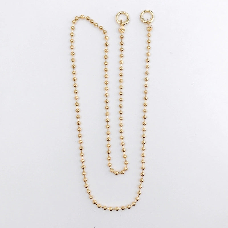 Metal Bags Chain Girls Slung Over One Shoulder Phone Cover Lanyard Lanyard Lobster Buckle 110cm Gold Iron Chain Shoulder Strap