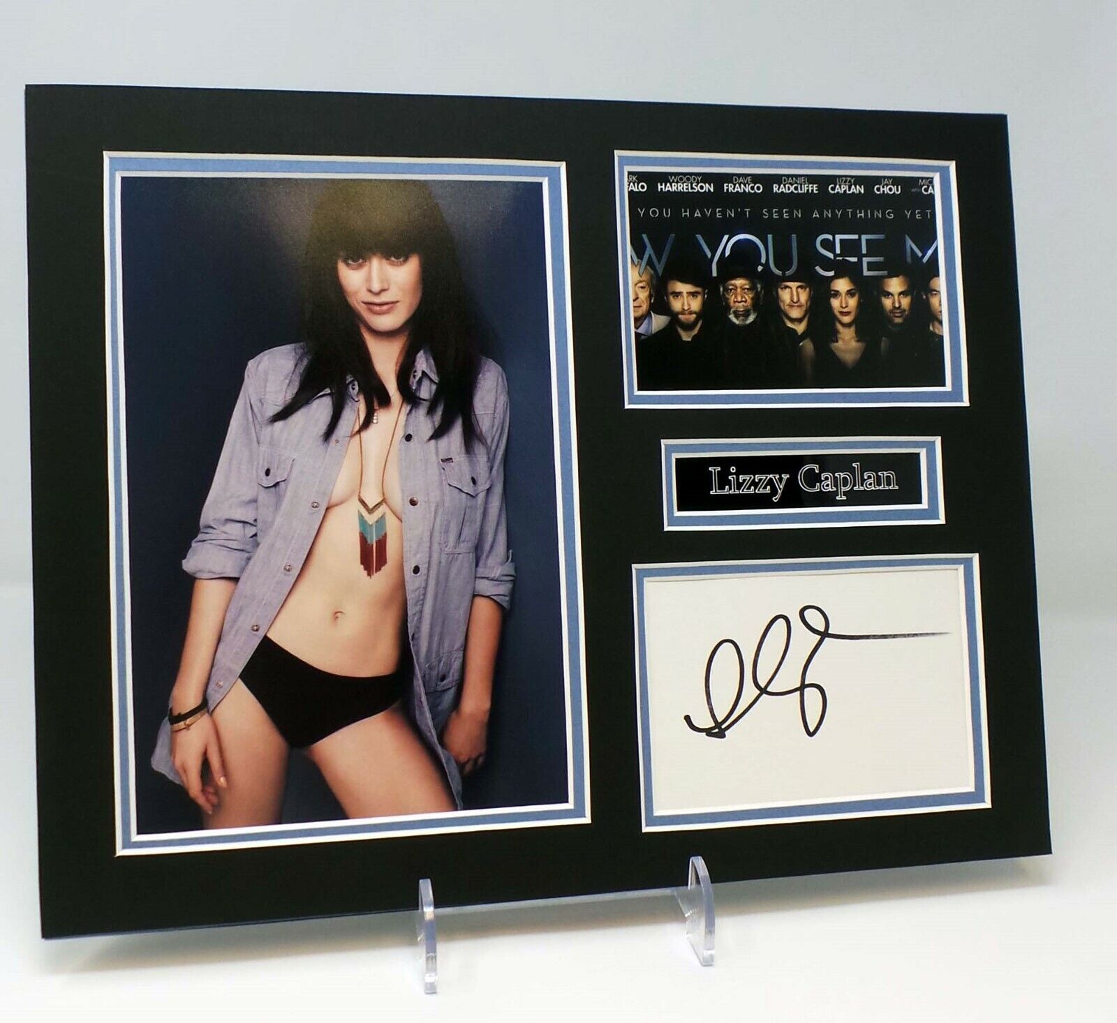 Lizzy CAPLAN Signed Mounted Photo Poster painting Display AFTAL COA Now You See Me Actress