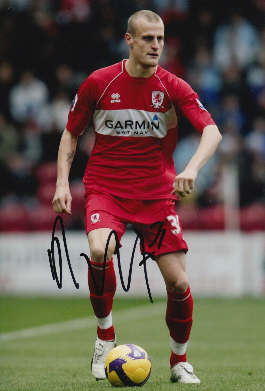 David Wheater Hand Signed 12x8 Photo Poster painting - Middlesbrough Football Autograph.