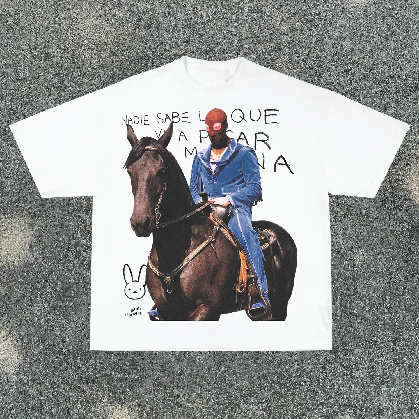 Rap star printed Bad Bunny T-shirt