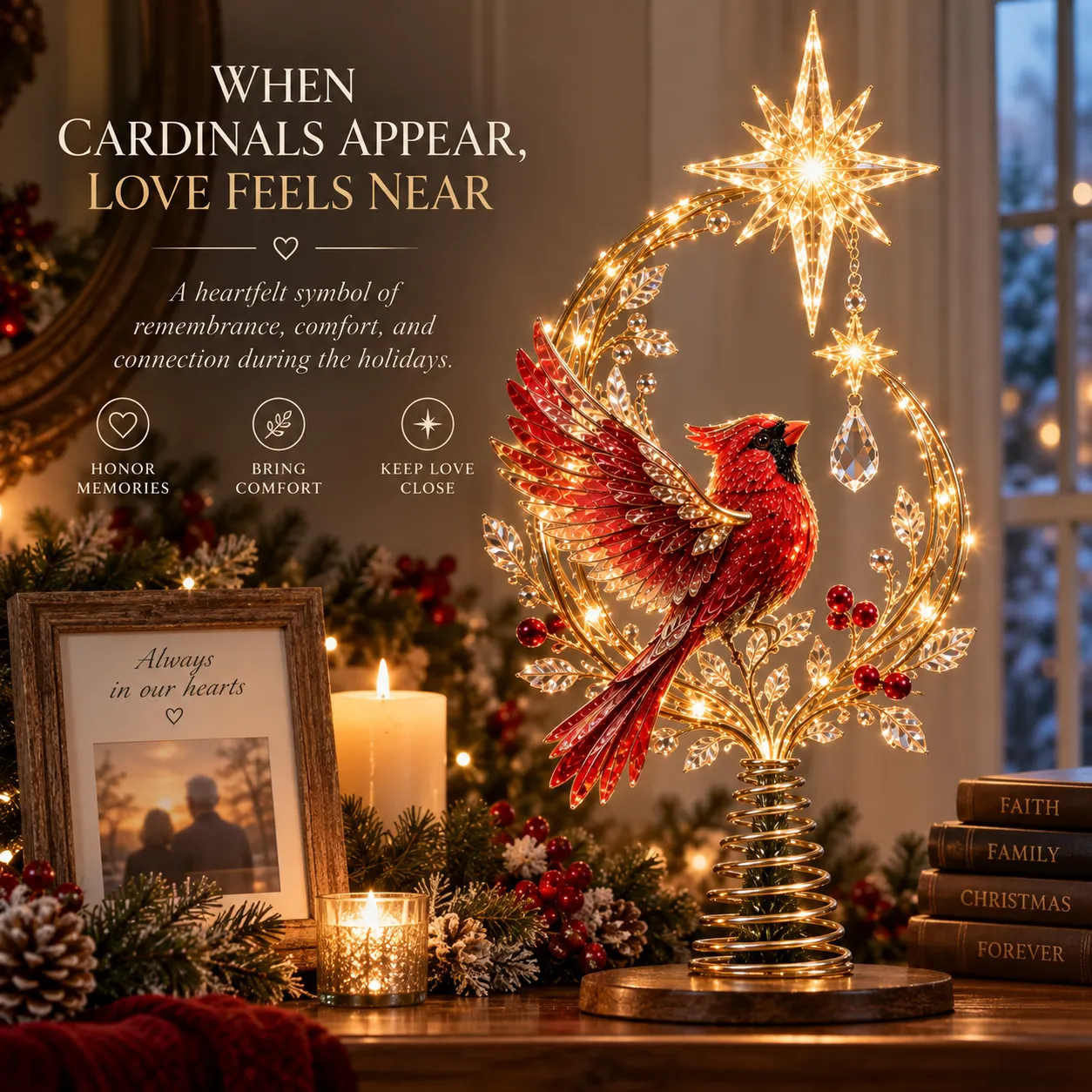 Cardinal Christmas remembrance decoration
