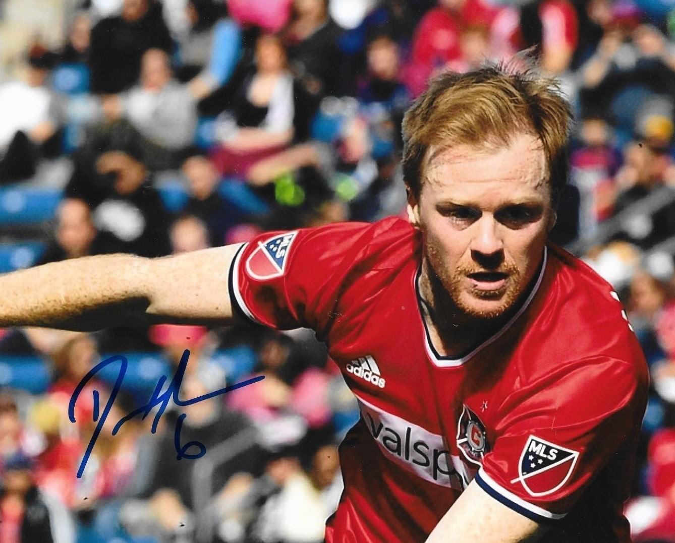 Dax McCarty signed Chicago Fire MLS Soccer 8x10 Photo Poster painting autographed 6