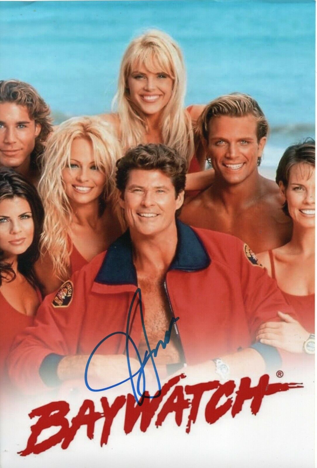 David Hasselhoff as Mitch in Baywatch Signed 12x8 Col Photo Poster painting Autographed