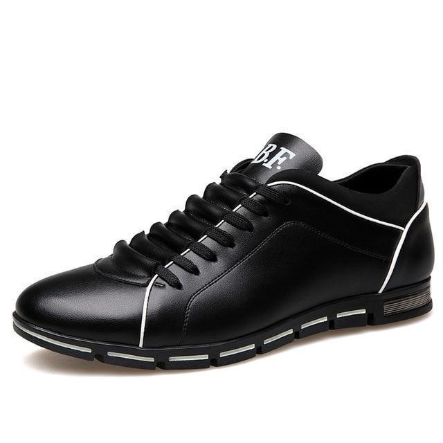 Men's Casual British Style Flats PU Leather Lace Up Oxford Shoes