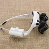 LED Light Magnifier Glasses Portable 10X/15X/20X/25X Lens Loupe Eyewears