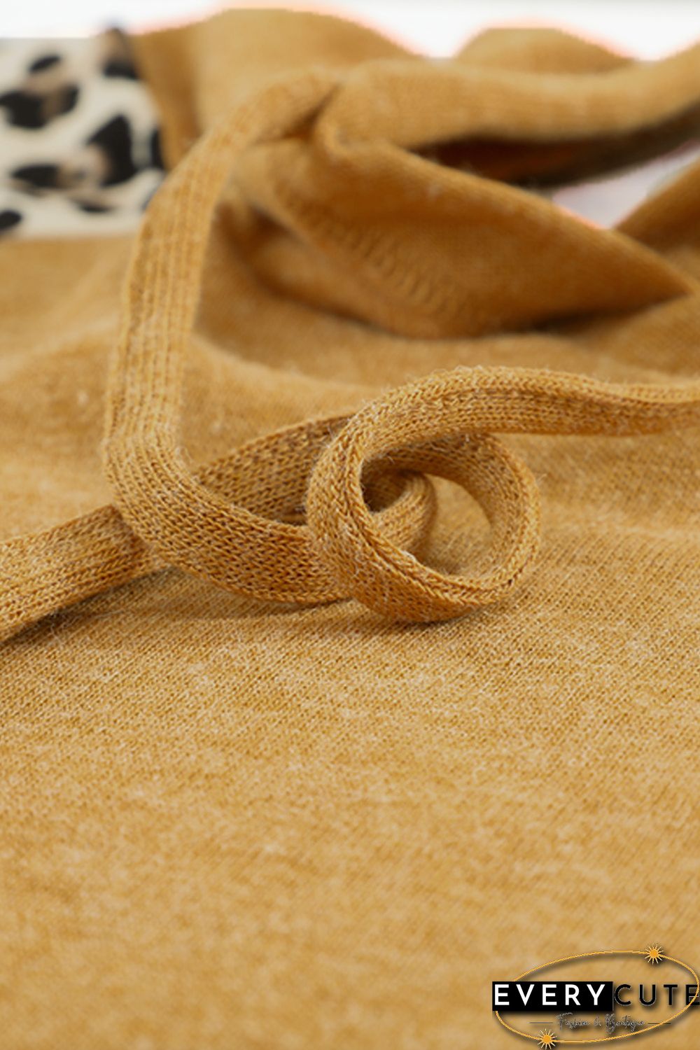 Leopard Patchwork Pullover Hoodie