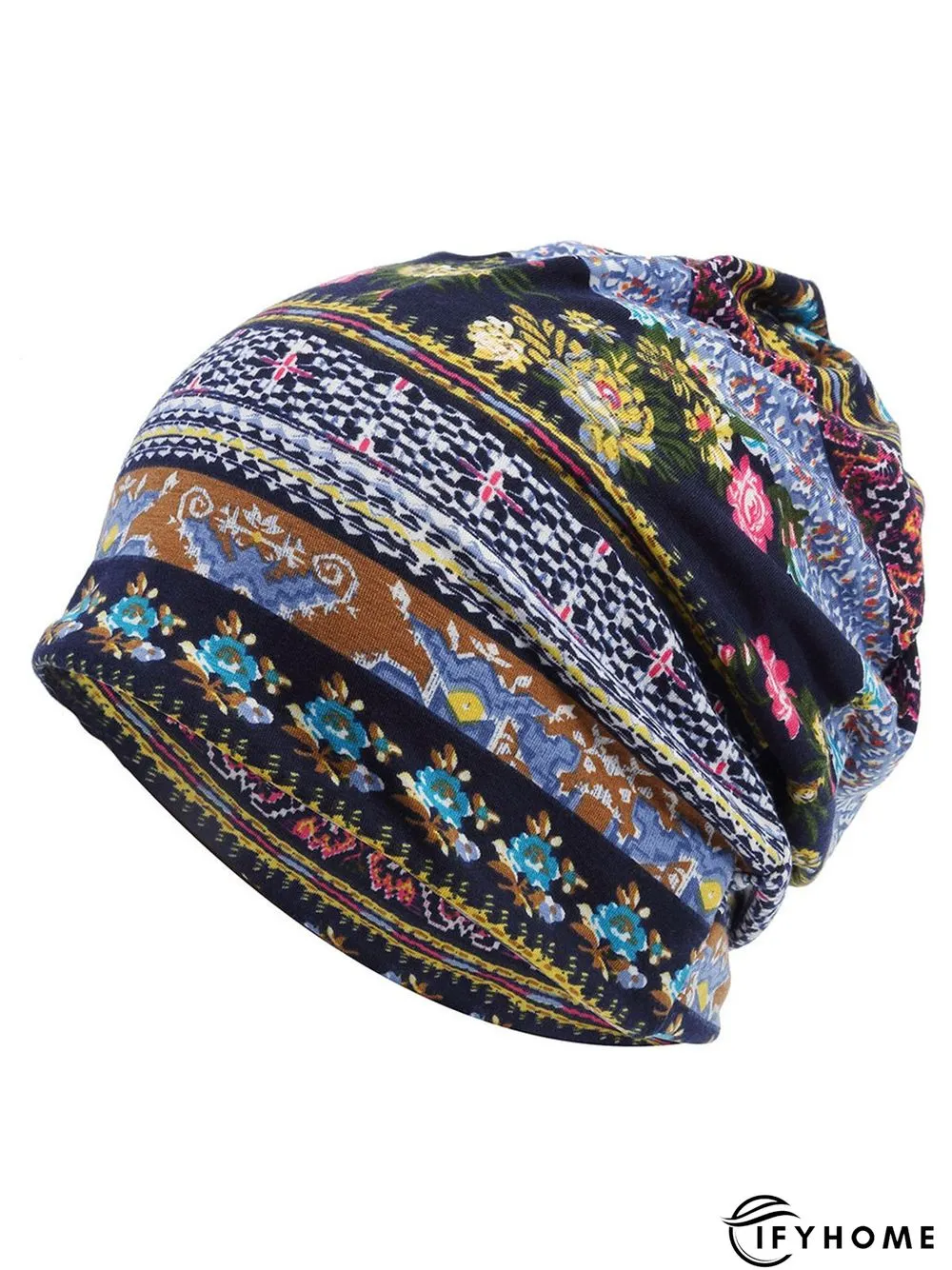 Vintage Paisley All Season Printing Household Style Polyester Cotton Turban Regular Hat | IFYHOME