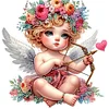 (US Only)Acrylic 2D Flat DIY Angel Girl Hanging Diamond Art Kits Wall Door Decoration