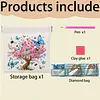 Diamond Painting Flower Tree and Butterfly PU Storage Bag Coin Purse
