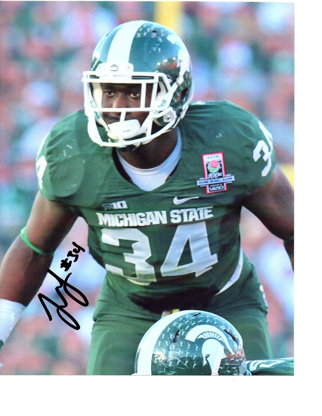 Taiwan Jones signed autograph 8x10 Photo Poster painting Michigan State Spartans football MSU f