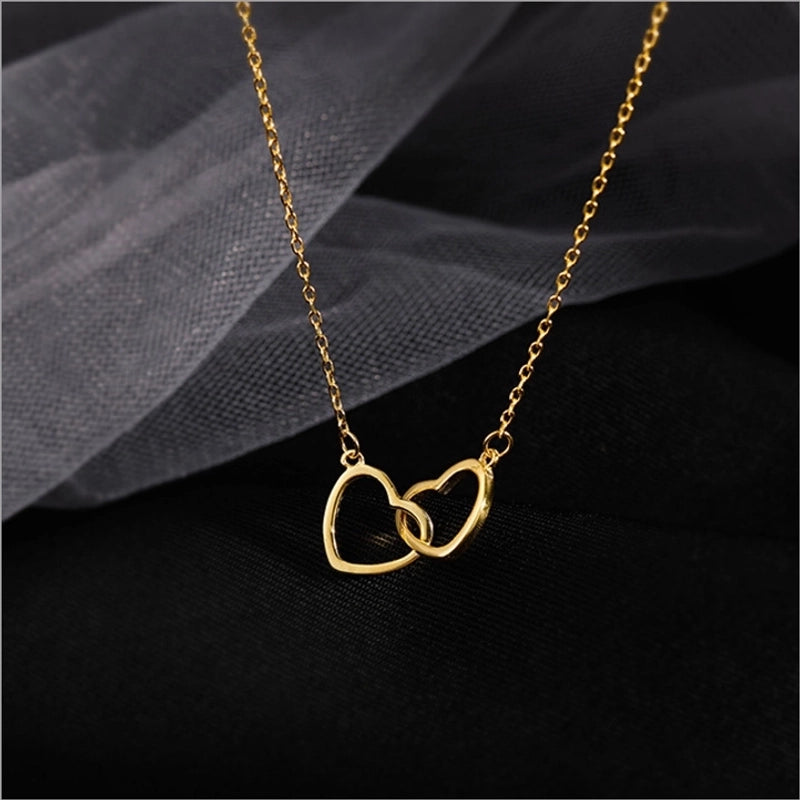 2 Pieces Minimalist Classic Style Geometric Titanium Steel Plating Pendant Necklace