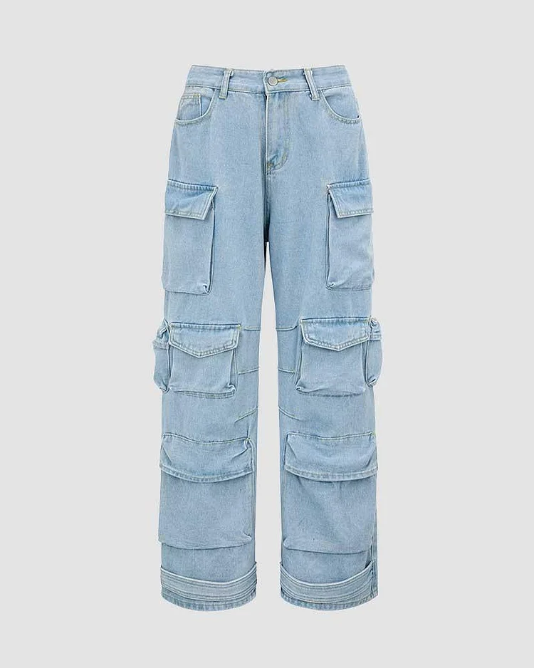 Persephone Pocketed Oversized Denim Jeans