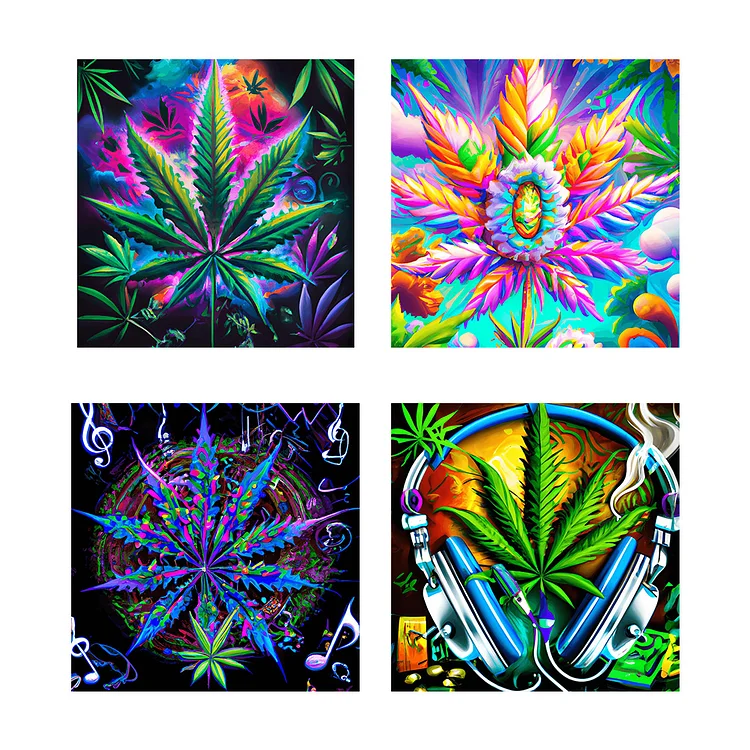  Weed Leaf Pattern Diamond Painting Kits Square Drill Cross  Stitch Pictures Wall Art Decor 8x12 : Arts, Crafts & Sewing