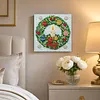 Framed Christmas Wreath - DIY Button Art Painting Kit for Creativity DIY Pearl Dot Crafts for Gift Home Wall Decor 30*30CM