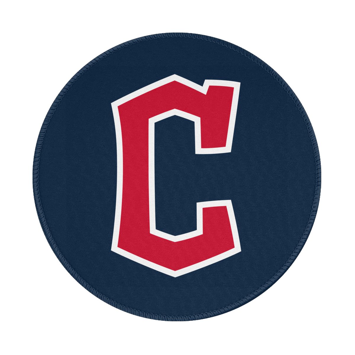 Cleveland Guardians Cap Logo Waterproof Round Mouse Pad for Wireless Mouse