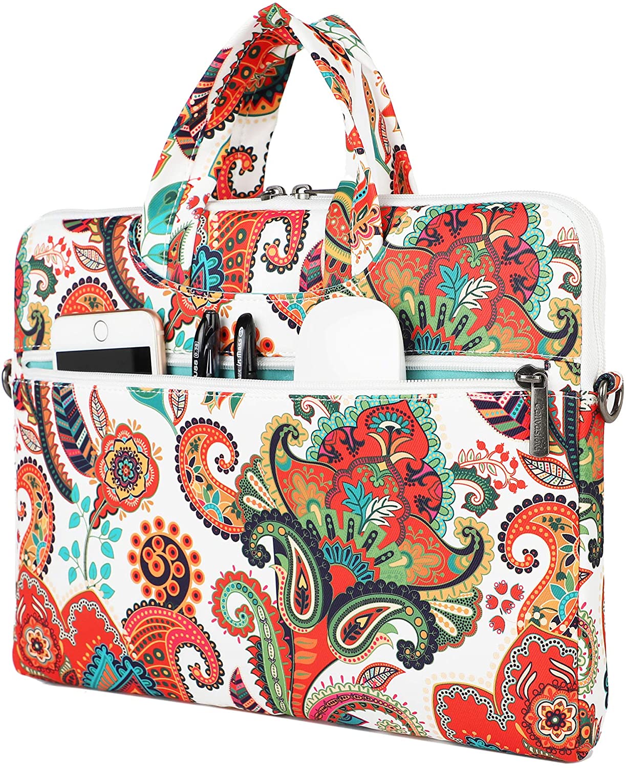 Canvaslove Paisley Pattern Water Resistant Laptop Shoulder Messenger