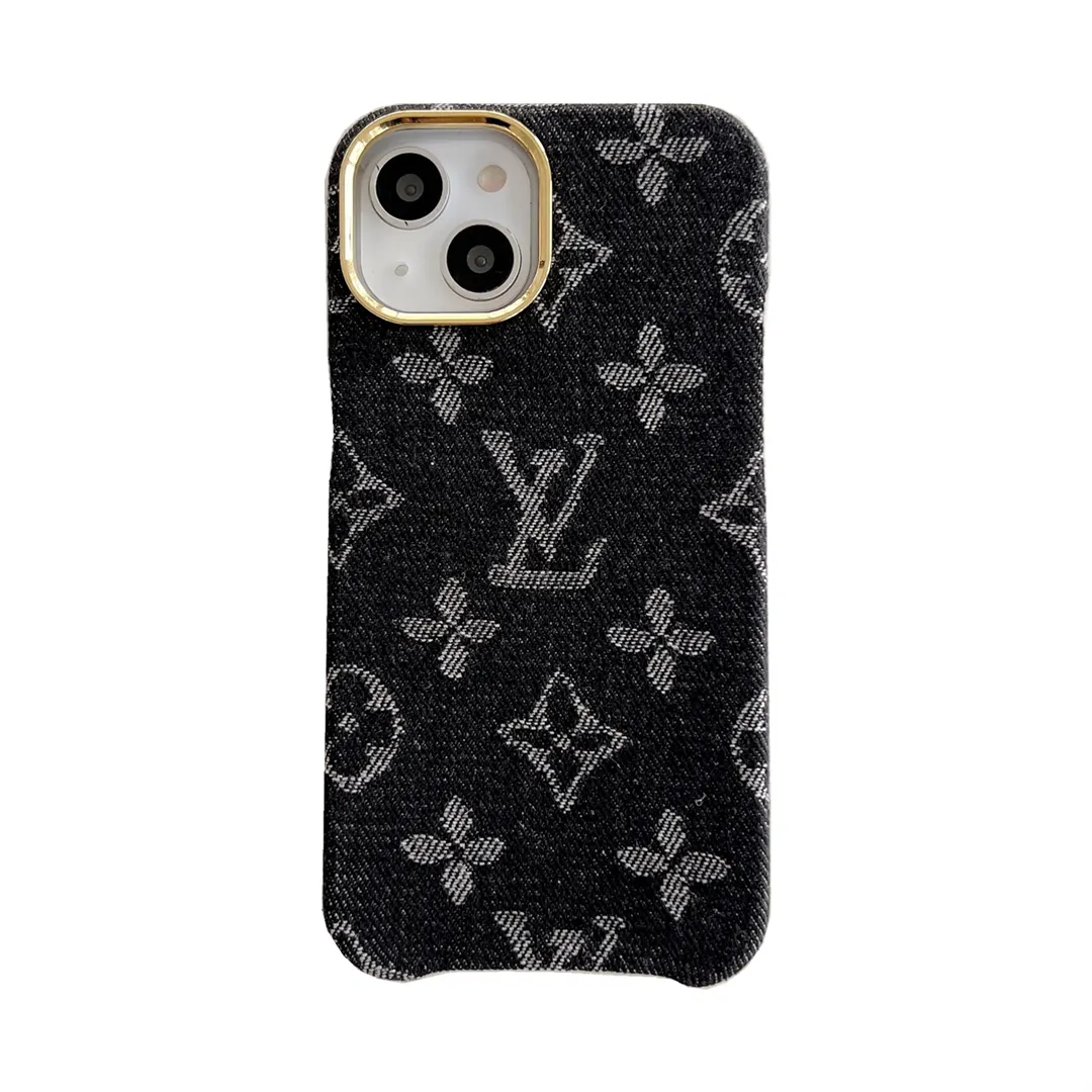 LV Monogram Denim Jacquard Fabric Apple iPhone Case