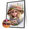 Flower Hat Girl - Crystal Rhinestone Diamond Painting