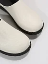 Plain Color Mesh Fabric Flat Clog Shoes