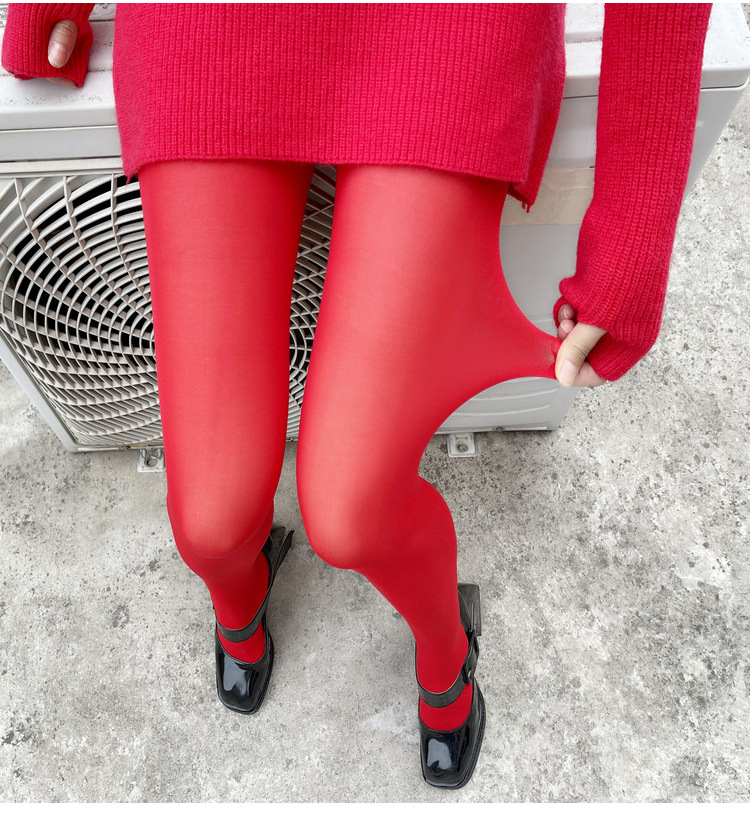 Ootddress New Tights Women Stockings Slim See-Through Lingerie Lace Leggings Winter Women's Pantyhose Red Bodys Sexy Mujer Bottom