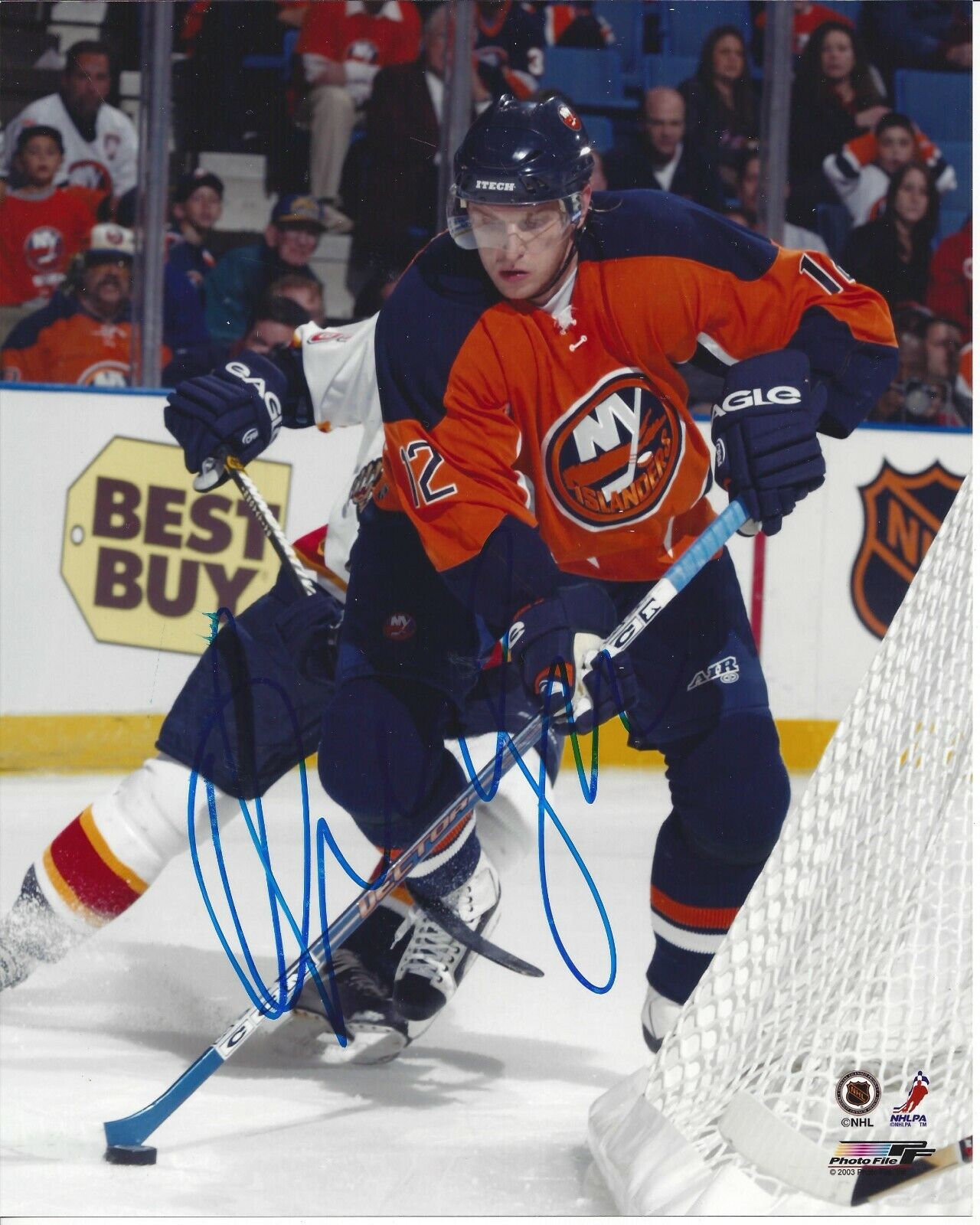 Oleg Kvasha Autographed 8x10 New York Islanders RussiaB966