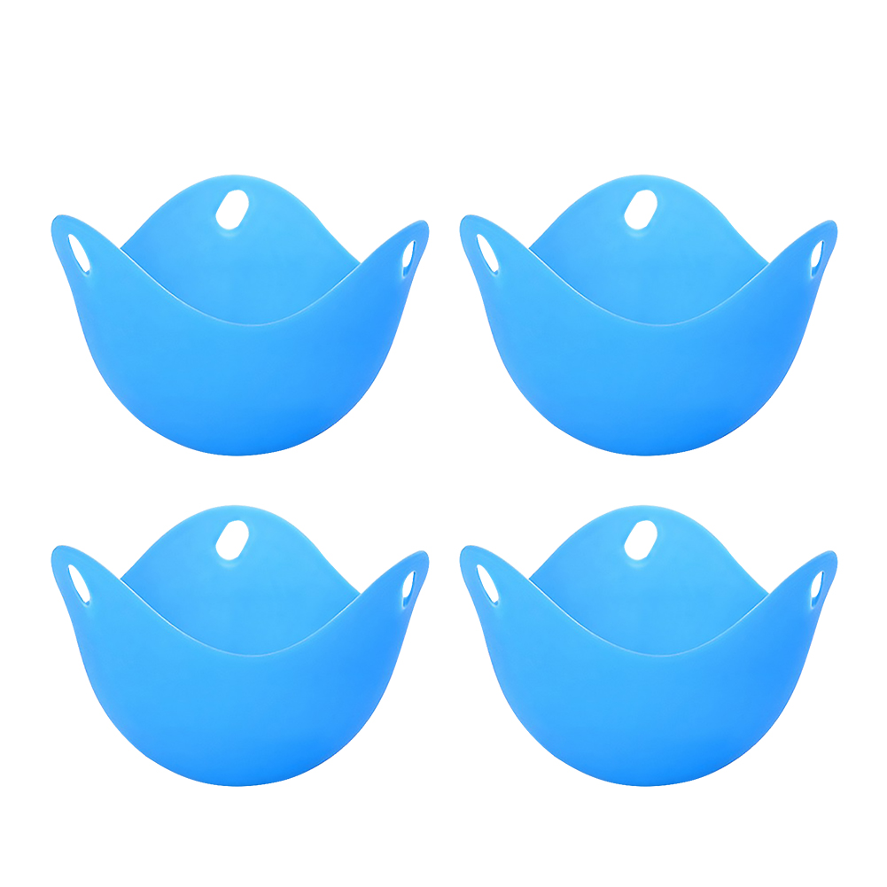 

4pcs High Temperature Resistant Silicone Egg Boiler Egg Holder Eggs Makers, Blue, 501 Original