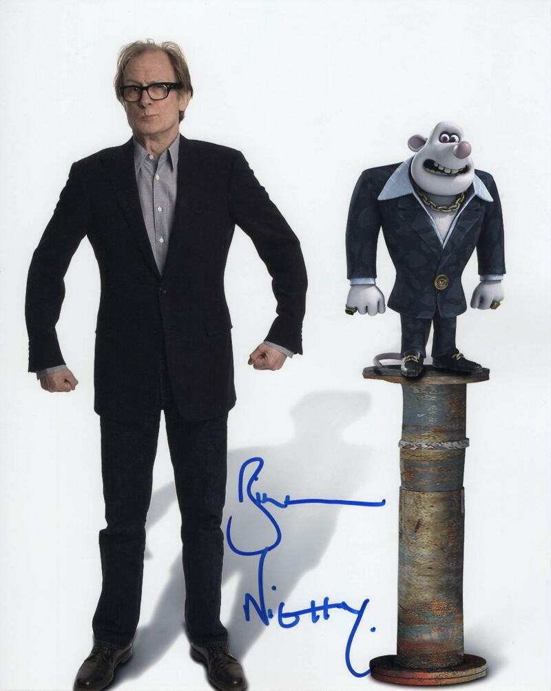 BILL NIGHY SIGNED AUTOGRAPH 8X10 Photo Poster painting - DAVY JONES PIRATES, LOVE ACTUALLY