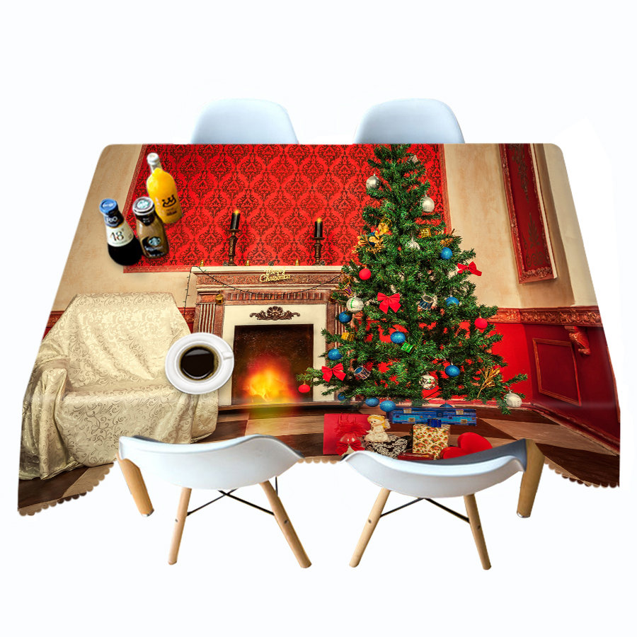 

New Year - 3D Tablecloth, 140*140cm, 501 Original