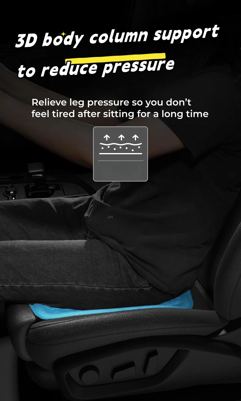 Summer ice silk gel breathable car seat cushion