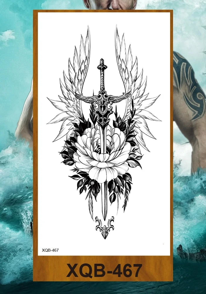 Temporary Tattoos Stickers Woman Arm Neck Chest Fake Tattos Girl Flower Cute Fox Mask Pussy Cat Body Makeup Waterproof Serpenti