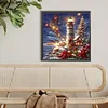 Christmas Lighthouse Full DIY 5D Round Drill Gem Art Diamond Painting Kits 40*40cm Diamond Dots Paintings Picture Arts Craft for Adults/Beginners Gift Idea Home Wall Decor