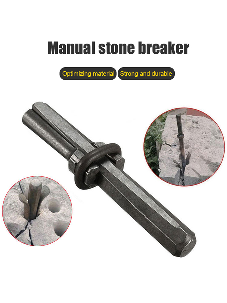 Stone Rock Separating Plug Wedge Masonry Granite Concrete Power Splitter