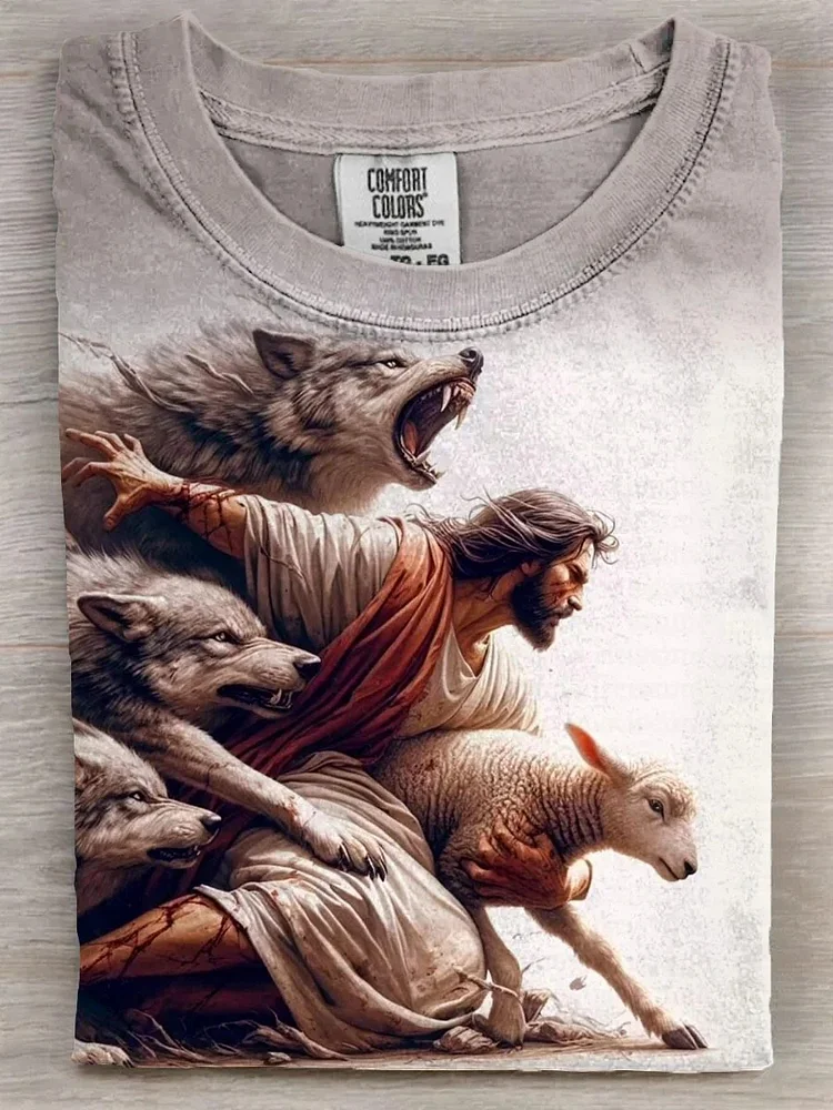 Teecade Teecade Jesus Art Print T-shirt