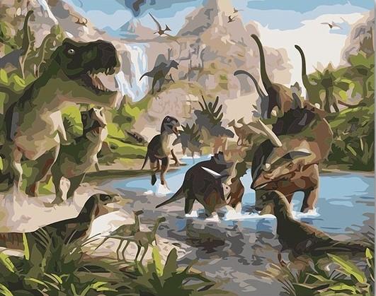 

Dinosaur Park – Paint By Numbers - 40*50CM, 501 Original